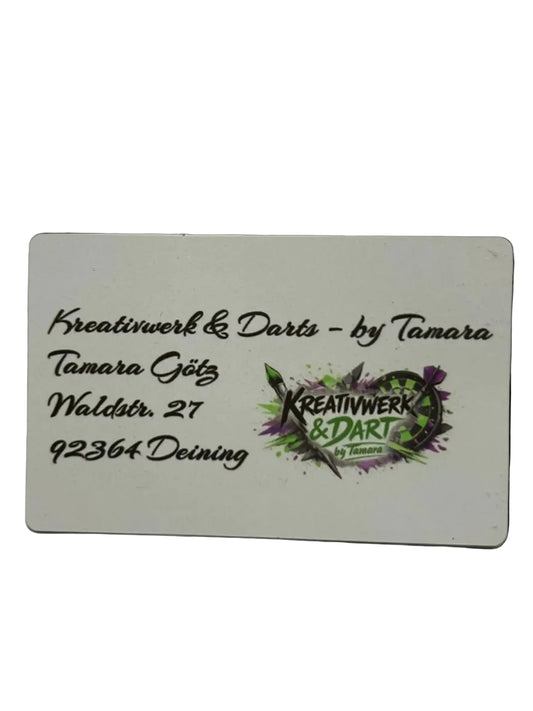 Visitenkarte Plastik - einseitiger Druck